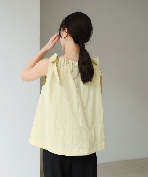 Bab(バブ)の「ショルダーリボンデザインブラウス(シャツ/ブラウス・レディース・ブラック/ベージュ/イエロー・M)」の12枚目の写真