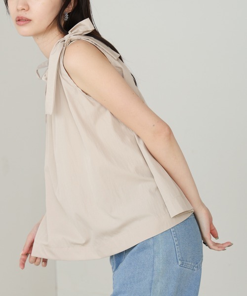 Bab(バブ)の「ショルダーリボンデザインブラウス(シャツ/ブラウス・レディース・ブラック/ベージュ/イエロー・M)」の14枚目の写真