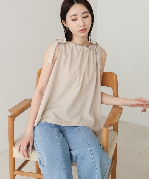 Bab(バブ)の「ショルダーリボンデザインブラウス(シャツ/ブラウス・レディース・ブラック/ベージュ/イエロー・M)」の18枚目の写真