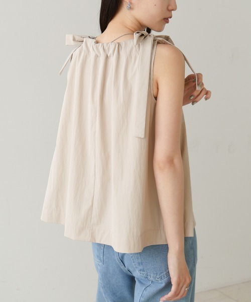Bab(バブ)の「ショルダーリボンデザインブラウス(シャツ/ブラウス・レディース・ブラック/ベージュ/イエロー・M)」の21枚目の写真