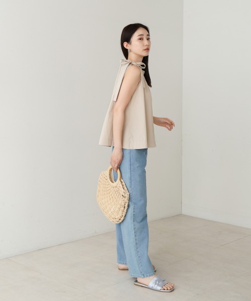 Bab(バブ)の「ショルダーリボンデザインブラウス(シャツ/ブラウス・レディース・ブラック/ベージュ/イエロー・M)」の22枚目の写真