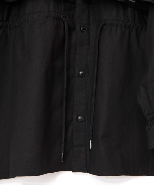 AULA AILA（アウラアイラ）の「エンブロイダリーケープデザインシャツ（テーラードジャケット・レディース・アイボリー/ブラック/グレー・0）」の12枚目の写真