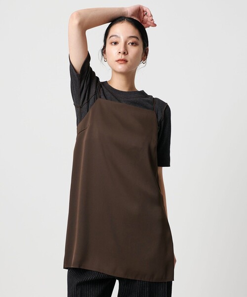 BEAUTY&YOUTH UNITED ARROWS（ビューティーアンドユースユナイテッドアローズ）の「ポリエステルツイル キャミソール（キャミソール・レディース・クリーム/ネイビー/ダークブラウン・FREE）」の2枚目の写真