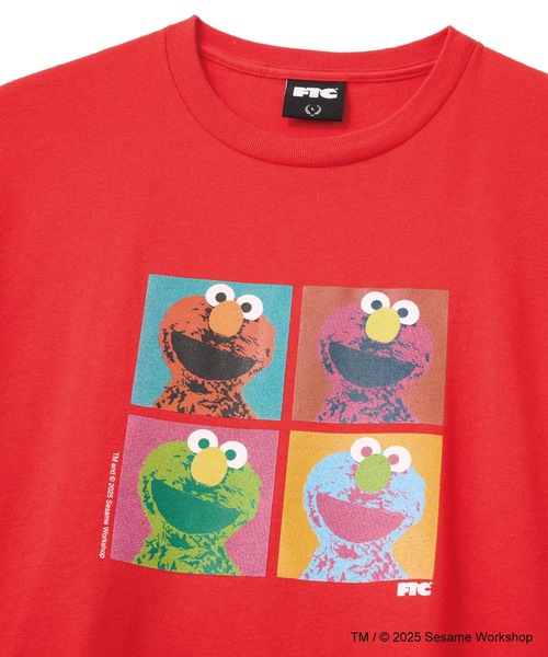 FTC（エフティーシー）の「SESAME STREET meets FTC / ELMO TEE（Tシャツ/カットソー・メンズ・ホワイト/レッド/ブラック・SMALL/MEDIUM/LARGE/X-LARGE）」の6枚目の写真