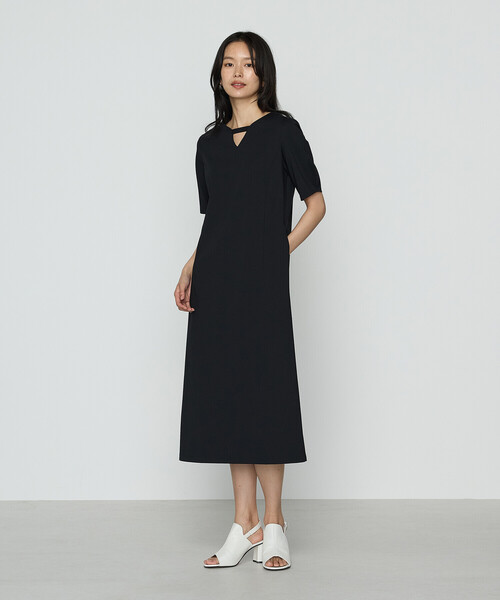 COMME CA（コムサ）の「ハイコンパクトコットンポンチ ワンピース（ワンピース・レディース・ブラック・9号/11号）」の8枚目の写真