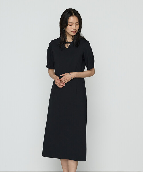 COMME CA（コムサ）の「ハイコンパクトコットンポンチ ワンピース（ワンピース・レディース・ブラック・9号/11号）」の6枚目の写真