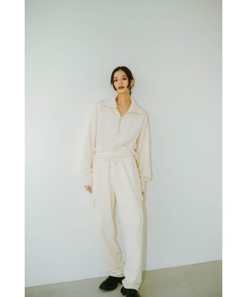 【限定値下げ】美品Knuth Marf スイムウェア　ホワイト セール】half zip sweat tops(unisex)（スウェット）｜Knuth