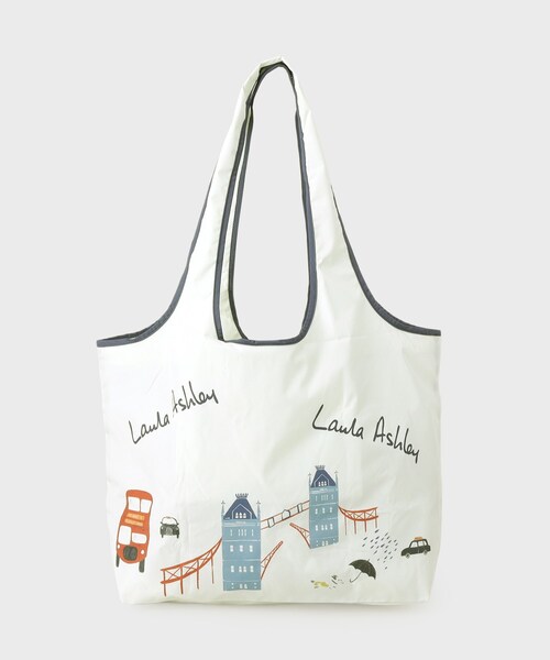LAURA ASHLEY(ローラアシュレイ)の「【表地撥水】ロンドン柄 レインパッカブルトートバッグ(エコバッグ/サブバッグ・レディース・アイボリー系/ベージュ系その他3/ブルー系その他2/ピンク系その他・00)」の14枚目の写真