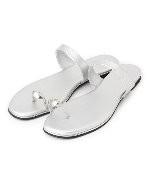 SHOO・LA・RUE(シューラルー)の「メタルリングサンダル(サンダル・レディース・ブラック/シルバー・35/45)」の3枚目の写真