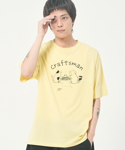 PANHARD(パンハード)の「アソートプリントTEE B(M1)(Tシャツ/カットソー・メンズ・ホワイト系1/サックスブルー/ホワイト系2/ホワイト系3/ブラック系2/イエロー/ライトグレー/ブラック系1・MEDIUM/LARGE/X-LARGE)」の8枚目の写真