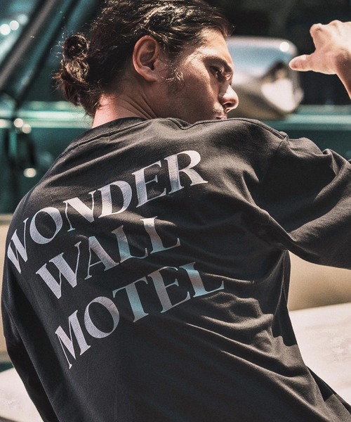WONDER WALL MOTEL(ワンダーウォールモーテル)の「mlt5273- WWM 7oz L-SL T カットソー(Tシャツ/カットソー・メンズ・トップグレー/ホワイト/ブラック・M/L/XL/XXL)」の1枚目の写真