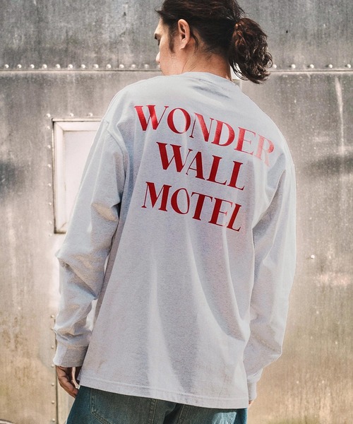 WONDER WALL MOTEL(ワンダーウォールモーテル)の「mlt5273- WWM 7oz L-SL T カットソー(Tシャツ/カットソー・メンズ・トップグレー/ホワイト/ブラック・M/L/XL/XXL)」の3枚目の写真