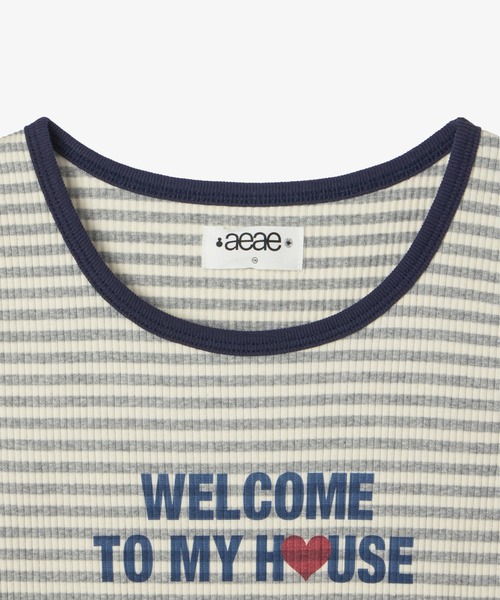 aeae（エーイーエーイー）の「WELCOME TO MY HOUSE SLEEVELESS（Tシャツ/カットソー・レディース・レッド/スカイブルー/グレー・FREE）」の5枚目の写真
