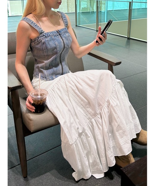 コットンレーススカート（スカート）｜SNIDEL（スナイデル）の