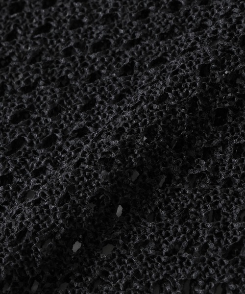 NANO universe(ナノユニバース)の「テープヤーンメッシュニットベスト(ニット/セーター・レディース・イエロー/ベージュ/ブラック・FREE)」の5枚目の写真