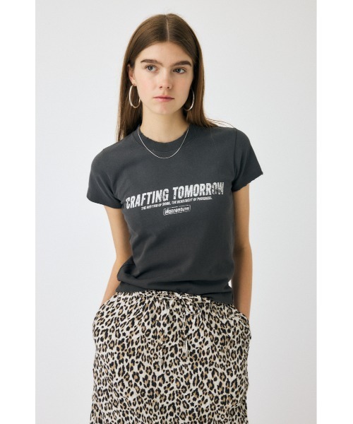 MOUSSY(マウジー)の「FADED LOGO Tシャツ(Tシャツ/カットソー・レディース・杢グレー/ライトピンク/ライトブラック・FREE)」の9枚目の写真