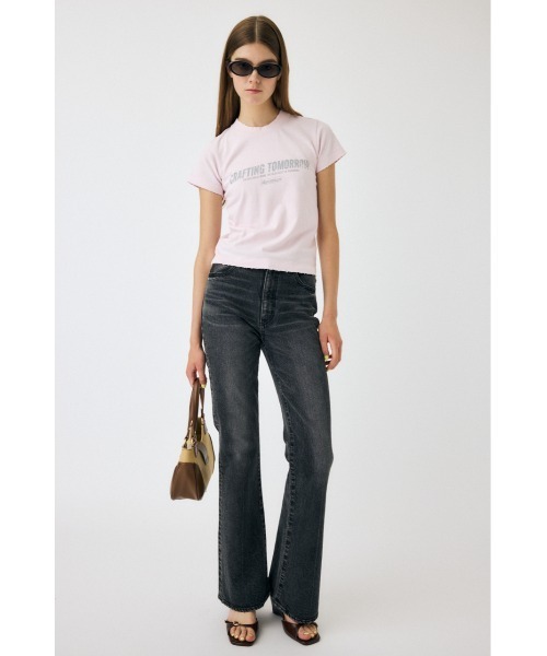 MOUSSY(マウジー)の「FADED LOGO Tシャツ(Tシャツ/カットソー・レディース・杢グレー/ライトピンク/ライトブラック・FREE)」の14枚目の写真