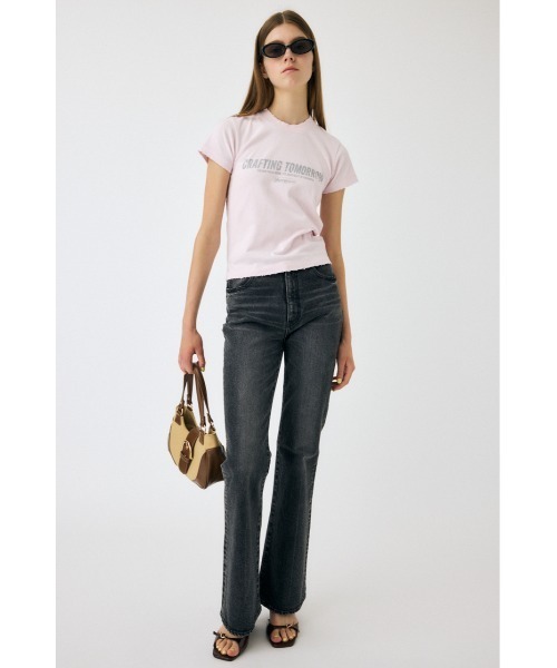 MOUSSY(マウジー)の「FADED LOGO Tシャツ(Tシャツ/カットソー・レディース・杢グレー/ライトピンク/ライトブラック・FREE)」の15枚目の写真