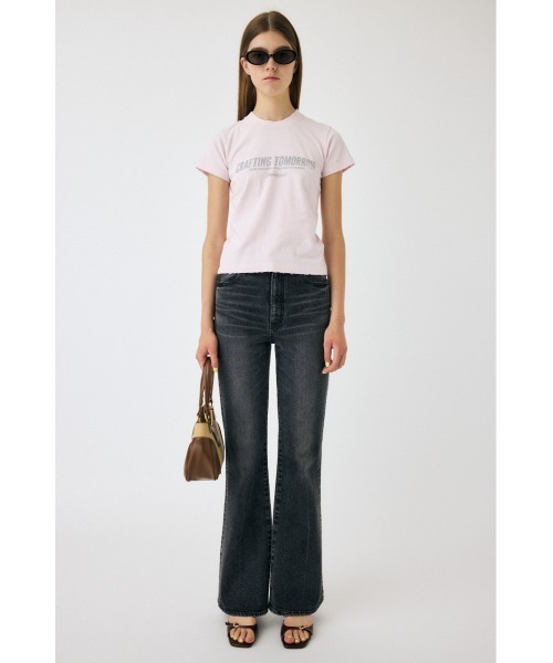 MOUSSY(マウジー)の「FADED LOGO Tシャツ(Tシャツ/カットソー・レディース・杢グレー/ライトピンク/ライトブラック・FREE)」の16枚目の写真