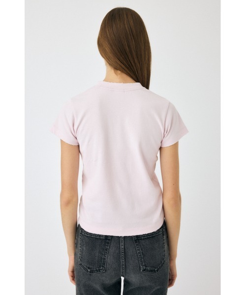 MOUSSY(マウジー)の「FADED LOGO Tシャツ(Tシャツ/カットソー・レディース・杢グレー/ライトピンク/ライトブラック・FREE)」の21枚目の写真