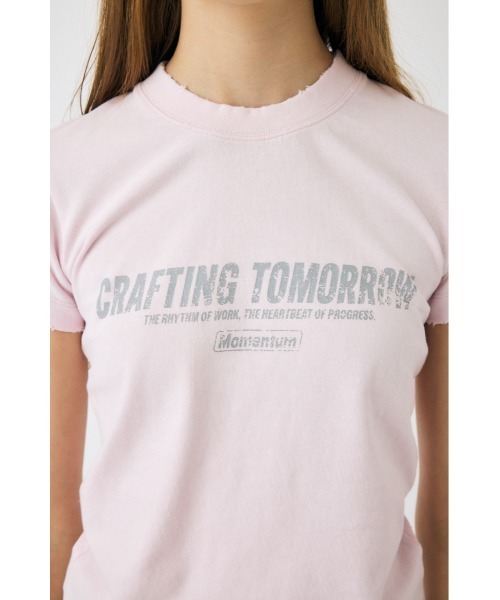 MOUSSY(マウジー)の「FADED LOGO Tシャツ(Tシャツ/カットソー・レディース・杢グレー/ライトピンク/ライトブラック・FREE)」の22枚目の写真