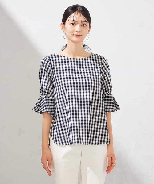 a.v.v(アーヴェヴェ)の「タックスリーブブラウス【WEB限定】(シャツ/ブラウス・レディース・ブラック/ネイビー・36/38/40)」の19枚目の写真