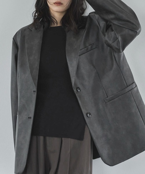 セール】ビンテージレザーテーラードジャケット（テーラードジャケット