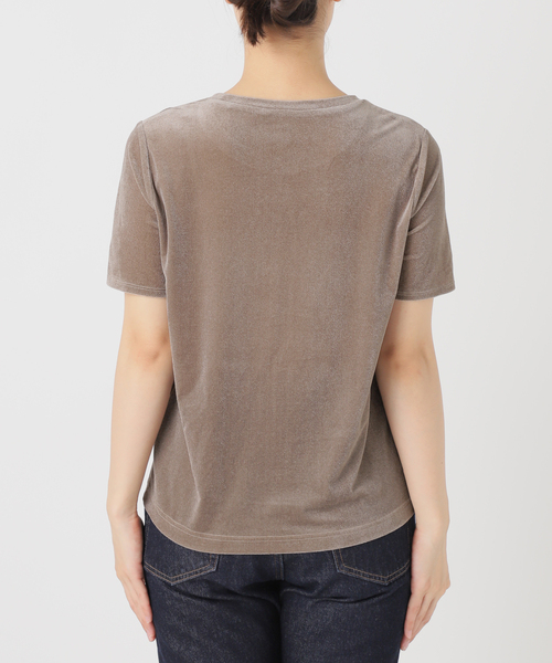 SLOBE IENA(スローブイエナ)の「ベロアTシャツ(Tシャツ/カットソー・レディース・ブラック/サックスブルー/グレー/ベージュ・FREE)」の13枚目の写真