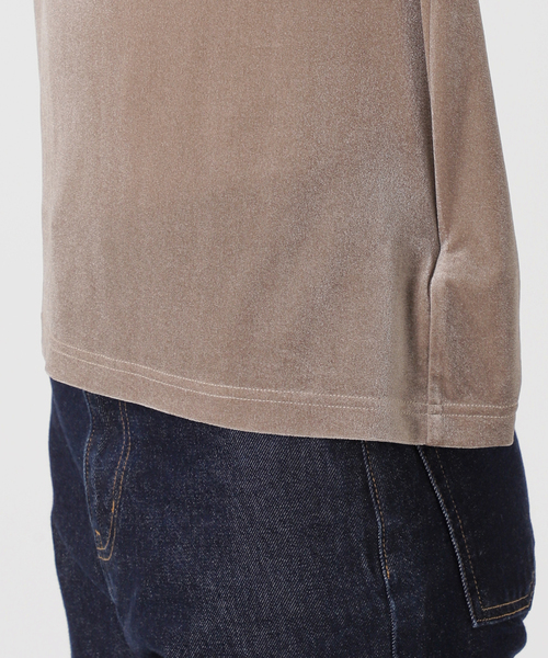 SLOBE IENA(スローブイエナ)の「ベロアTシャツ(Tシャツ/カットソー・レディース・ブラック/サックスブルー/グレー/ベージュ・FREE)」の11枚目の写真