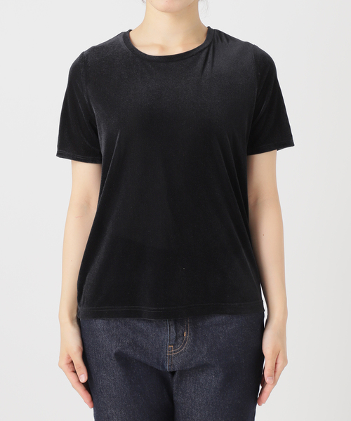 SLOBE IENA(スローブイエナ)の「ベロアTシャツ(Tシャツ/カットソー・レディース・ブラック/サックスブルー/グレー/ベージュ・FREE)」の16枚目の写真