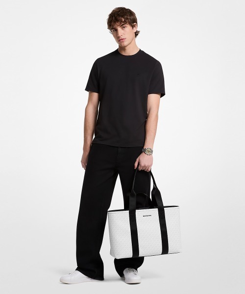 MICHAEL KORS（マイケルコース）の「COOPER デュアル ハンドル トート ウィズ ジップ - MKシグネチャー（トートバッグ・メンズ・ホワイト系・FREE）」の5枚目の写真