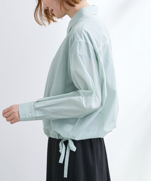 grove(グローブ)の「【UVカット/洗える】クロップドシアーシャツ(シャツ/ブラウス・レディース・サックスブルー/ナチュラル/オレンジ系/チャコールグレー・02/03/01/04/05)」の22枚目の写真