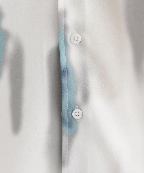 tk.TAKEO KIKUCHI(ティーケータケオキクチ)の「梨地ボカシプリントシャツ(シャツ/ブラウス・メンズ・ネイビー/ダークブラウン/ホワイト/ブラック・04/03/02)」の8枚目の写真