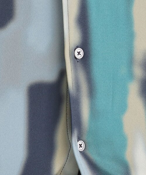 tk.TAKEO KIKUCHI(ティーケータケオキクチ)の「梨地ボカシプリントシャツ(シャツ/ブラウス・メンズ・ネイビー/ダークブラウン/ホワイト/ブラック・04/03/02)」の20枚目の写真