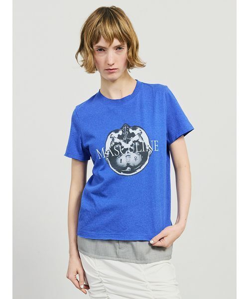 SORIN(ソリン )の「【SALE本日4/19販売終了】MASCULINE Cut-off Print T-shirt/マスキュリン カットオフプリントTシャツ(Tシャツ/カットソー・レディース・ブラック/ライトグレー/ダークブルー・38)」の1枚目の写真