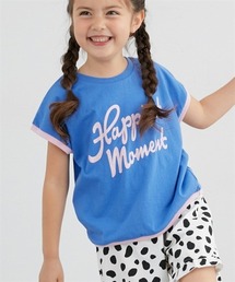 QUNTSTYLE（キュントスタイル）の「バインダー使いカラフルロゴラメプリントTシャツ（女の子）（Tシャツ/カットソー・キッズ）」