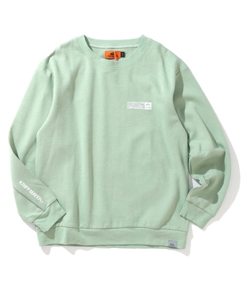 KRIFF MAYER Kid's Collection（クリフメイヤーキッズコレクション）の「袖パイピングクルー（スウェット・キッズ・チャコール/ライトグリーン/カラフル/ネイビー/オートミール・150/140/130/120/170/160）」の4枚目の写真