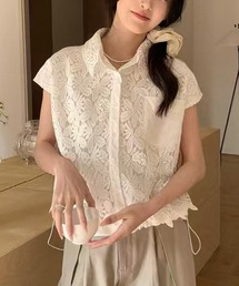 レースフレンチスリーブ レース」に該当するレディースのシャツ