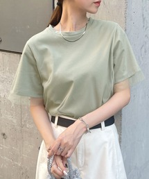 レイヤードシアーチュールTシャツ