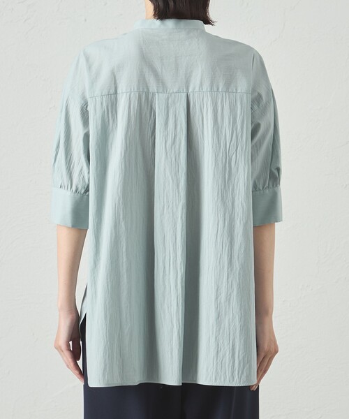 CAST:（キャストコロン）の「【1枚で着映える】レイヤードブラウス（シャツ/ブラウス・レディース・ブラック/グレー系その他2/グリーン/オフホワイト・S/M）」の6枚目の写真