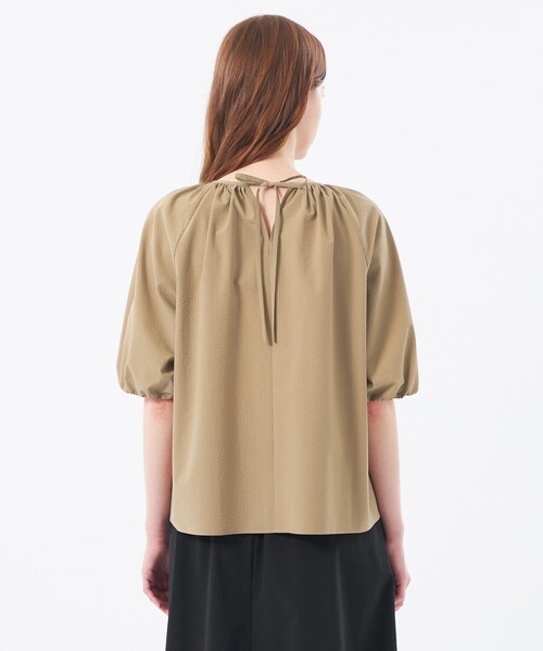 MACKINTOSH PHILOSOPHY（ﾏｯｷﾝﾄｯｼｭ ﾌｨﾛｿﾌｨｰ）の「サマーサッカーギャザーブラウス（シャツ/ブラウス・レディース・ベージュ/ブラック/グリーン・34/36/38）」の9枚目の写真