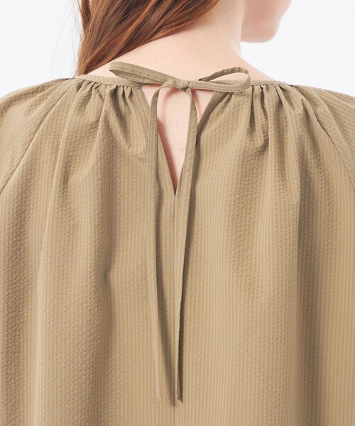 MACKINTOSH PHILOSOPHY（ﾏｯｷﾝﾄｯｼｭ ﾌｨﾛｿﾌｨｰ）の「サマーサッカーギャザーブラウス（シャツ/ブラウス・レディース・ベージュ/ブラック/グリーン・34/36/38）」の11枚目の写真