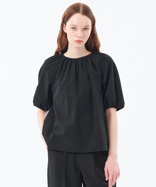 MACKINTOSH PHILOSOPHY（ﾏｯｷﾝﾄｯｼｭ ﾌｨﾛｿﾌｨｰ）の「サマーサッカーギャザーブラウス（シャツ/ブラウス・レディース・ベージュ/ブラック/グリーン・34/36/38）」の15枚目の写真