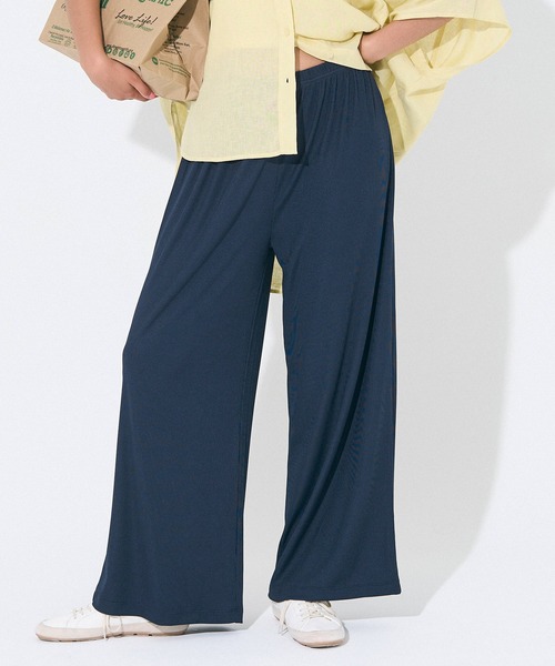 coca（coca）（コカ）の「とろみリブリラックスパンツ /防シワ/速乾（その他パンツ・レディース・ライトベージュ/グレイッシュベージュ/ブラック/ネイビー・S/L/M）」の4枚目の写真