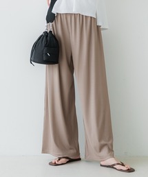 \速乾/しわになりにくい/ストレッチ/とろみリブリラックスパンツ