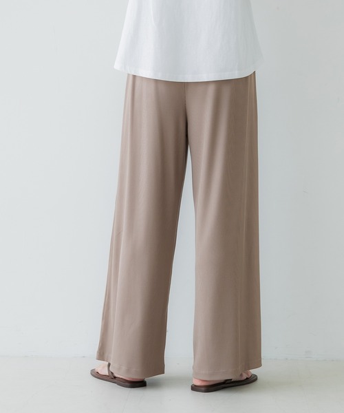 coca（coca）（コカ）の「とろみリブリラックスパンツ /防シワ/速乾（その他パンツ・レディース・ライトベージュ/グレイッシュベージュ/ブラック/ネイビー・S/L/M）」の22枚目の写真