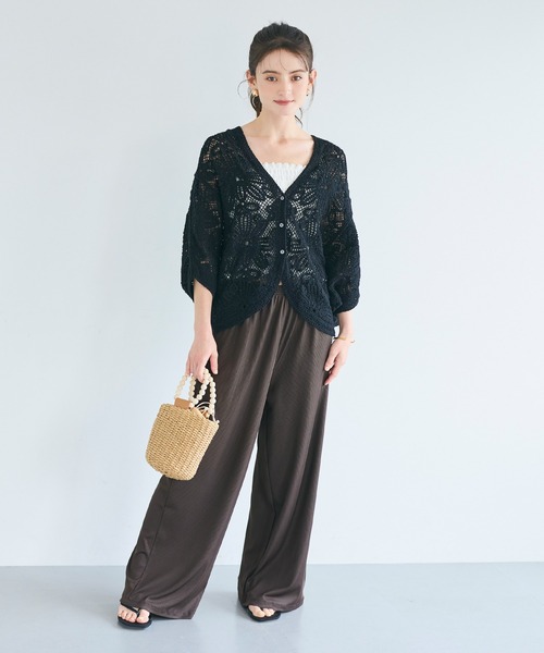 coca(coca)(コカ)の「\速乾/しわになりにくい/ストレッチ/とろみリブリラックスパンツ(その他パンツ・レディース・ライトベージュ/グレイッシュベージュ/ブラック/ネイビー・S/L/M)」の9枚目の写真