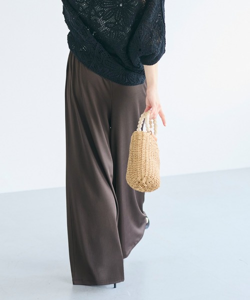 coca(coca)(コカ)の「\速乾/しわになりにくい/ストレッチ/とろみリブリラックスパンツ(その他パンツ・レディース・ライトベージュ/グレイッシュベージュ/ブラック/ネイビー・S/L/M)」の11枚目の写真