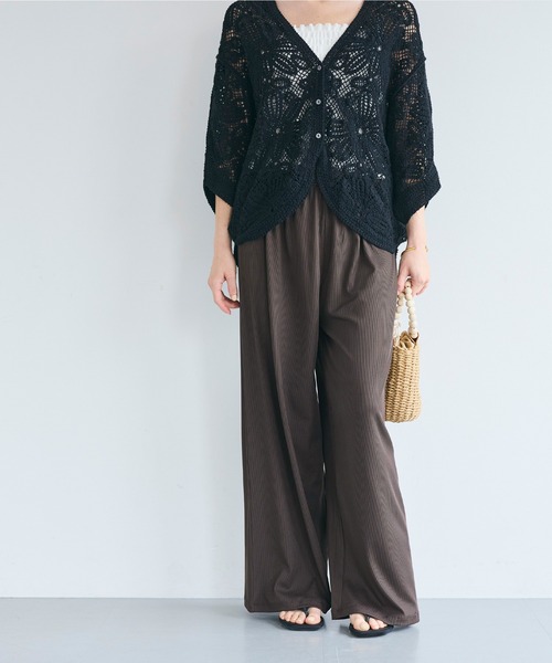 coca(coca)(コカ)の「\速乾/しわになりにくい/ストレッチ/とろみリブリラックスパンツ(その他パンツ・レディース・ライトベージュ/グレイッシュベージュ/ブラック/ネイビー・S/L/M)」の12枚目の写真