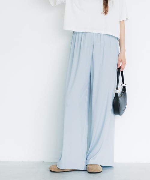 coca(coca)(コカ)の「\速乾/しわになりにくい/ストレッチ/とろみリブリラックスパンツ(その他パンツ・レディース・ライトベージュ/グレイッシュベージュ/ブラック/ネイビー・S/L/M)」の19枚目の写真